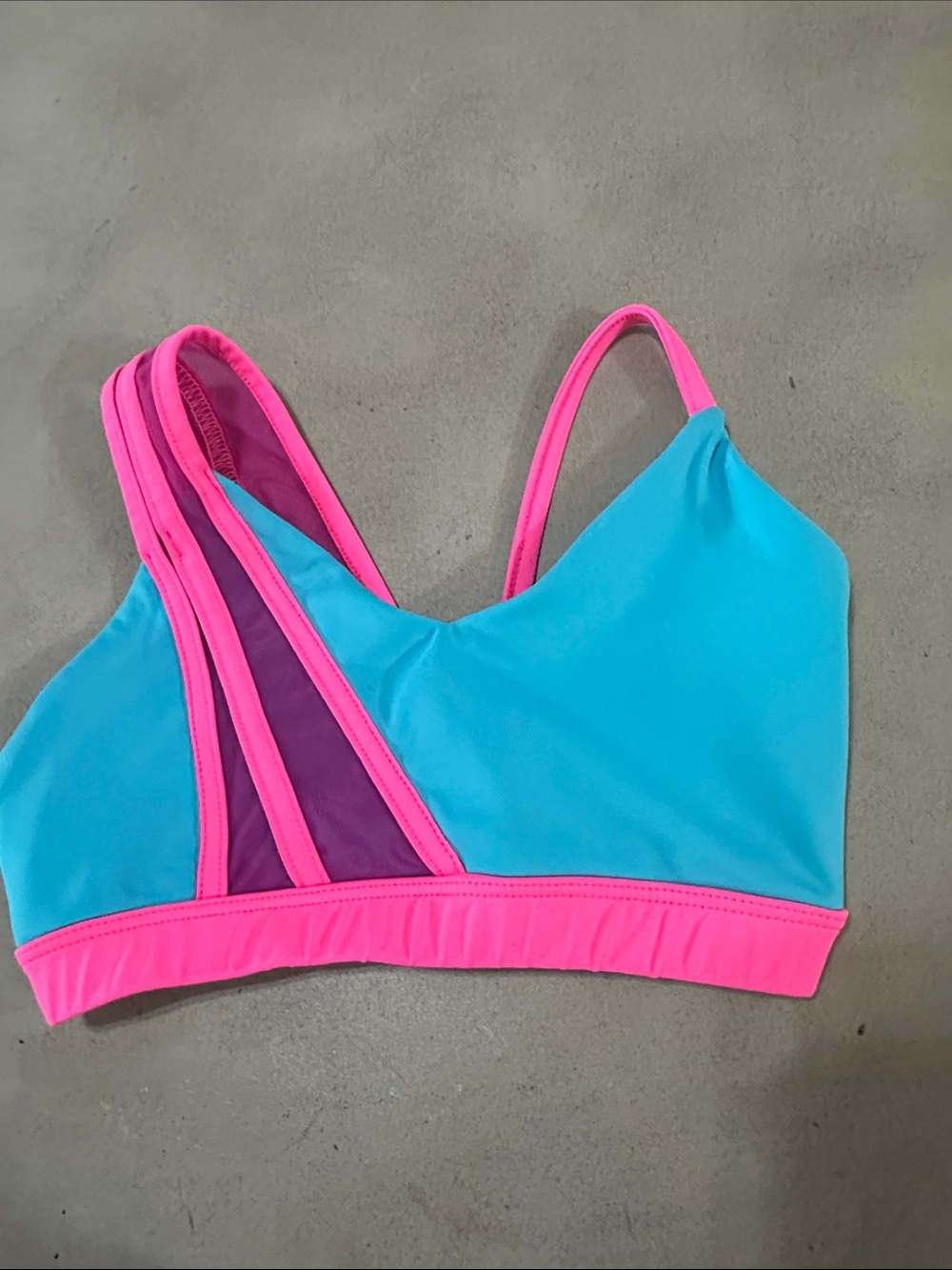 Tiger Friday  Two-Tone  Top in Turquoise and Hot Pink